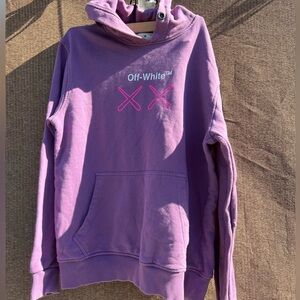 Off-white Men’s Sz Medium Purple Graphic Pullover Hoodie As Soon As Possible